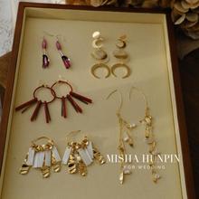 新款原创设计个性气质手作耳环新娘婚纱礼服摄影照耳饰