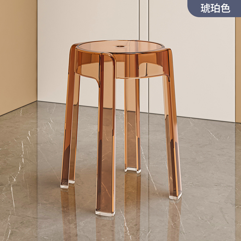 Taburetes de plástico para el hogar, taburetes redondos resistentes, taburetes altos de repuesto, taburetes de comedor.