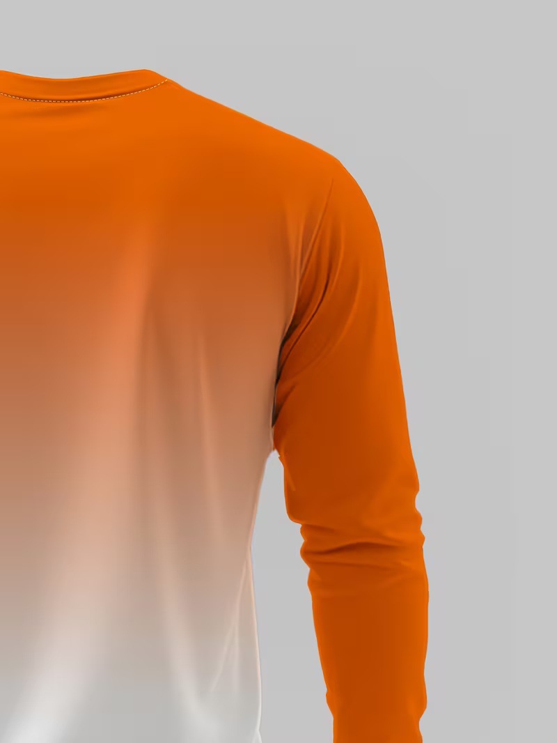 Fuente de fábrica transfronteriza piezas de impresión digital para D camiseta de manga larga deportiva ocio al aire libre transpirable
