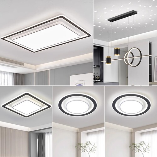 Guangdong Zhongshan Lighting  New Model Living Room Lamp Modern Simple Full Spectrum Ceiling Lamp Set Direct Manufacturer Sale