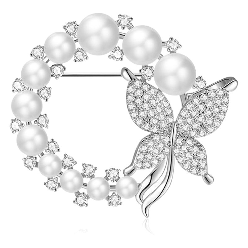 Perla mariposa broche de alto grado Chanel estilo de lujo exquisito temperamento 2022 nueva moda exquisito ramillete PIN