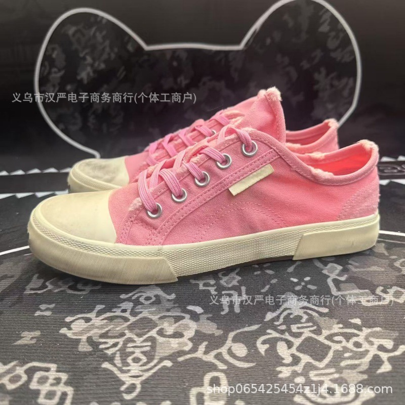 莆田鞋纯原版巴黎家低帮帆布鞋男女款夏款做旧休闲透气低帮脏脏鞋|undefined