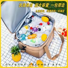 新款保温便当包上班族手提保温包饭盒袋便携大容量户外野餐冰包