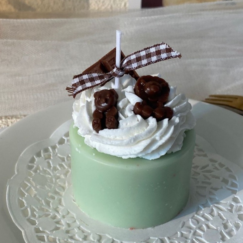 INS crema pastel de fresa aromaterapia vela galleta cumpleaños nicho avanzado regalo creativo romántico dormitorio caja de regalo