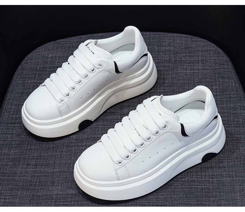 Giày sneaker nữ đế dày thời trang mùa xuân 2026 thiết kế cá tính tăng chiều cao — M2708 màu xám, M2708 màu đỏ, M2708 màu đen chi tiết 27