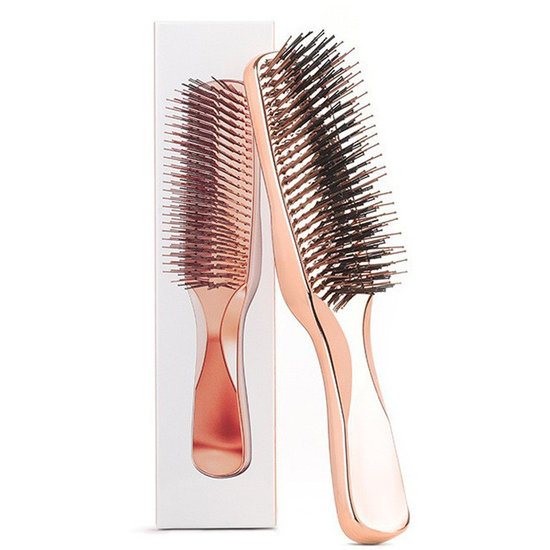 Modway 電気メッキヘアスタイリングコームマッサージ頭皮コームエアクッションコームふわふわエアバッグヘアコーム女性の帯電防止|undefined