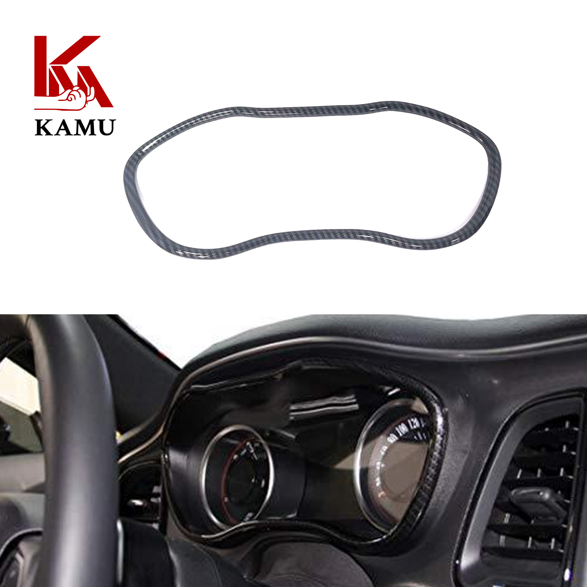 Suitable for Dodge Challenger Dodge Challenger carbon fiber pattern interior exterior navigation steering wheel gear