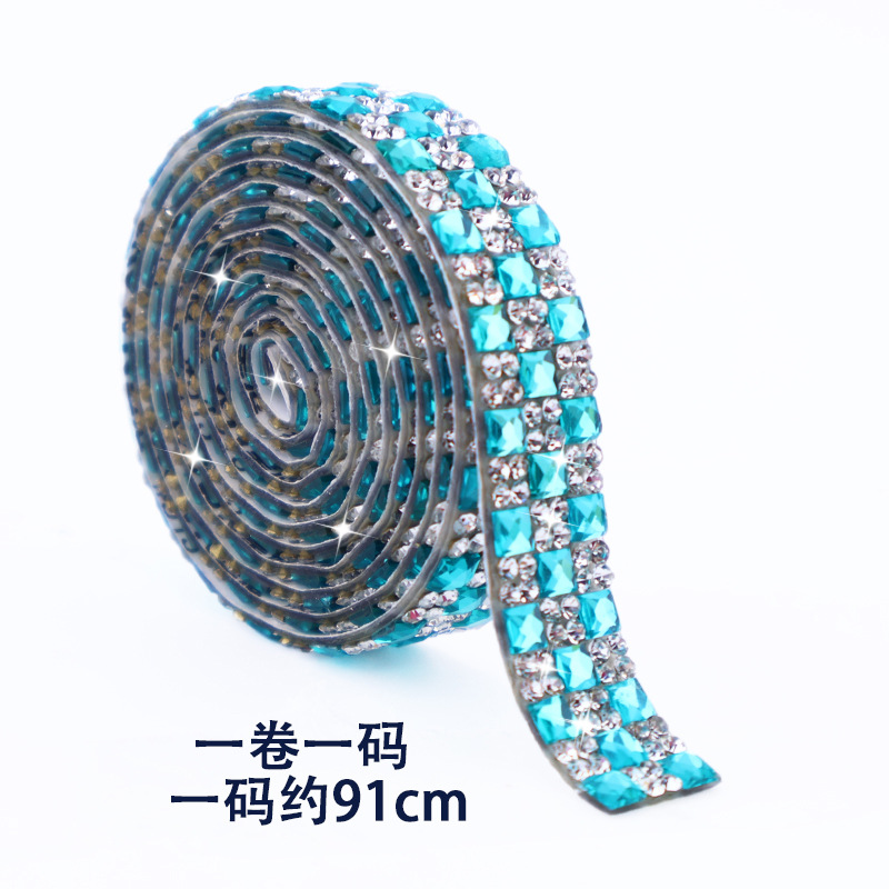 Tiras de diamantes de imitación de cristal con reverso adhesivo, pegatinas de diamantes de imitación autoadhesivas, pegatinas de diamantes creativas para bricolaje, accesorios, pegatinas de diamantes de imitación para decoración de ropa