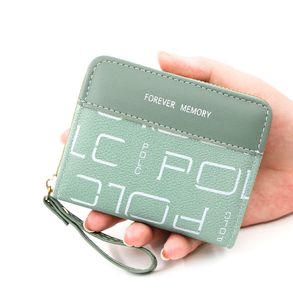 Cartera corta para mujer de nuevo estilo, costura de moda, pu, monedero multifuncional, bolso de tarjeta, fabricante de embrague, venta al por mayor