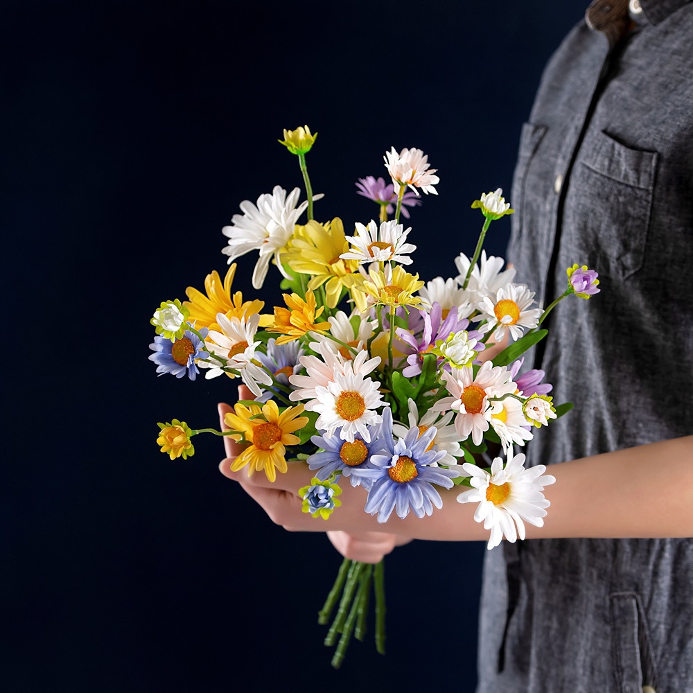 Multi-headed Wild Chrysanthemum Artificial Flowers in Ins Style, Home Decoration, Cross-border Wedding Wholesale, MW66785