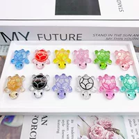 Новые милые светящиеся мигающие черепашки из смолы, аксессуары для творчества, черепашки в слепых пакетах, оптом, маленькие украшения