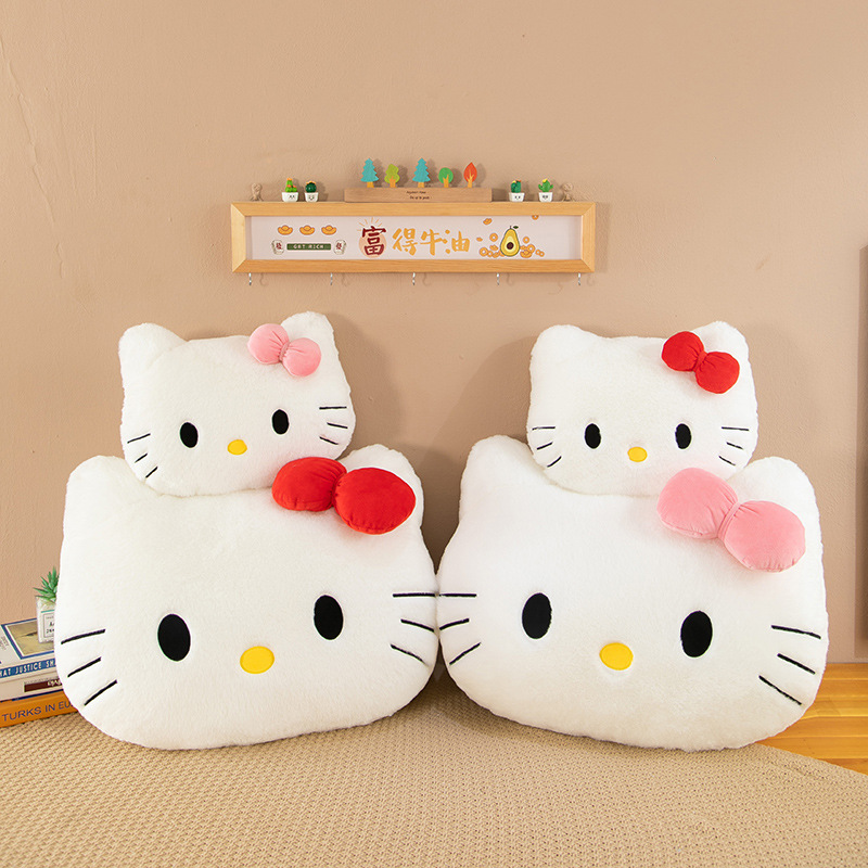 New KT Cat Plush Toy Pillow Hello Kitty Doll Rag Doll Cushion Children's Girlfriend Holiday Gift Wholesale