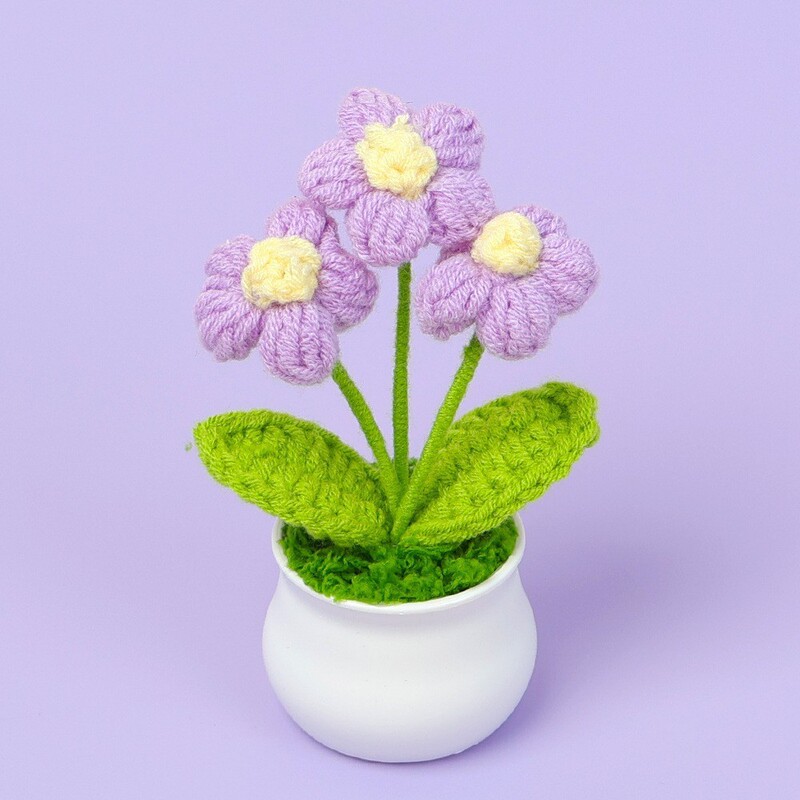 完成したウールひまわり鉢植えスズラン造花チューリップデスクトップ装飾品バレンタインデー教師クラスメートギフト|undefined