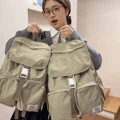 国境を越えた新しいフリップトップバックパックショルダー女子高校生シンプルスクールバッグ高見え軽量カジュアルトラベルバックパック