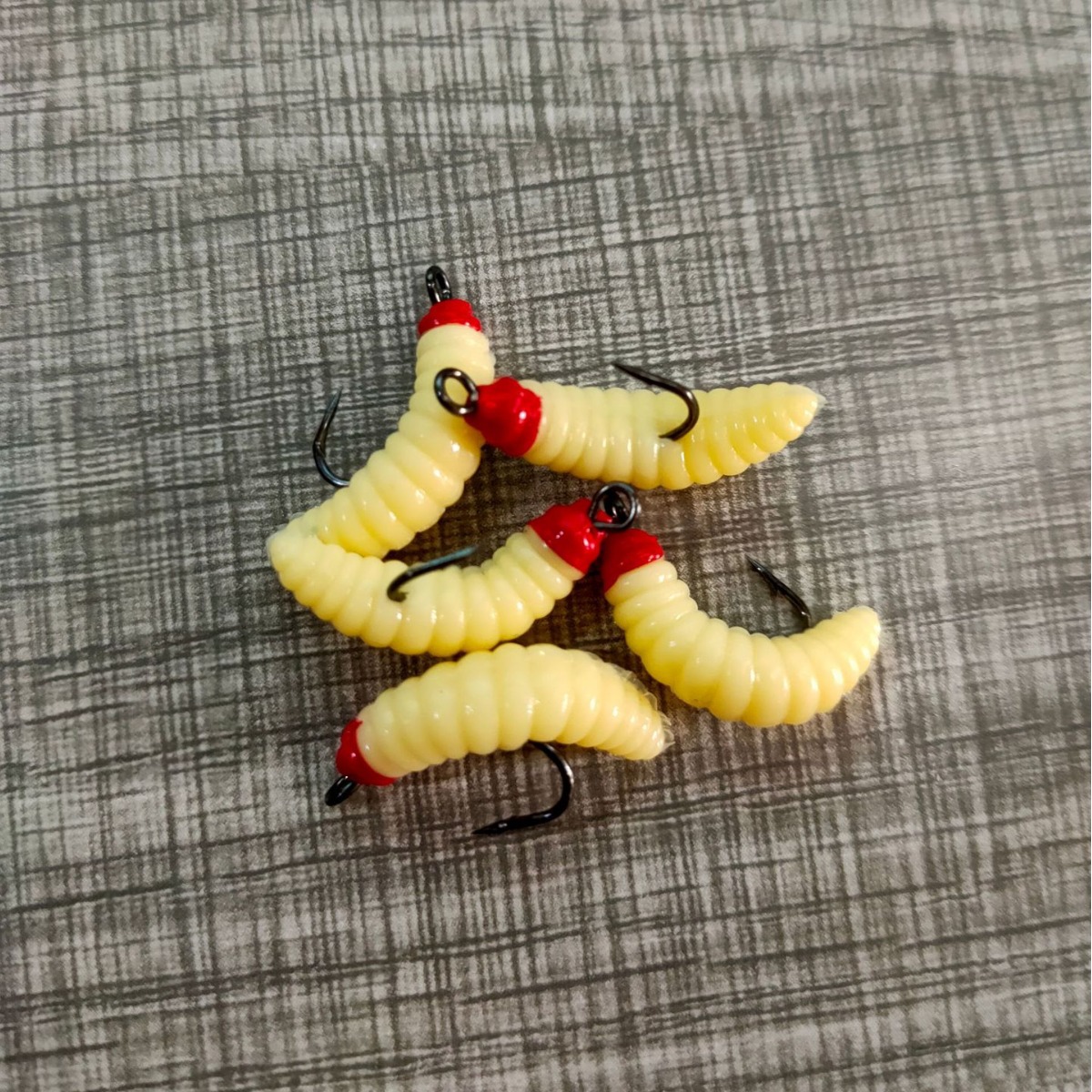 10 # caballo boca GANCHO 2cm DIP cabeza pan gusano luminoso gusano suave Luya cebo falso cebo suave