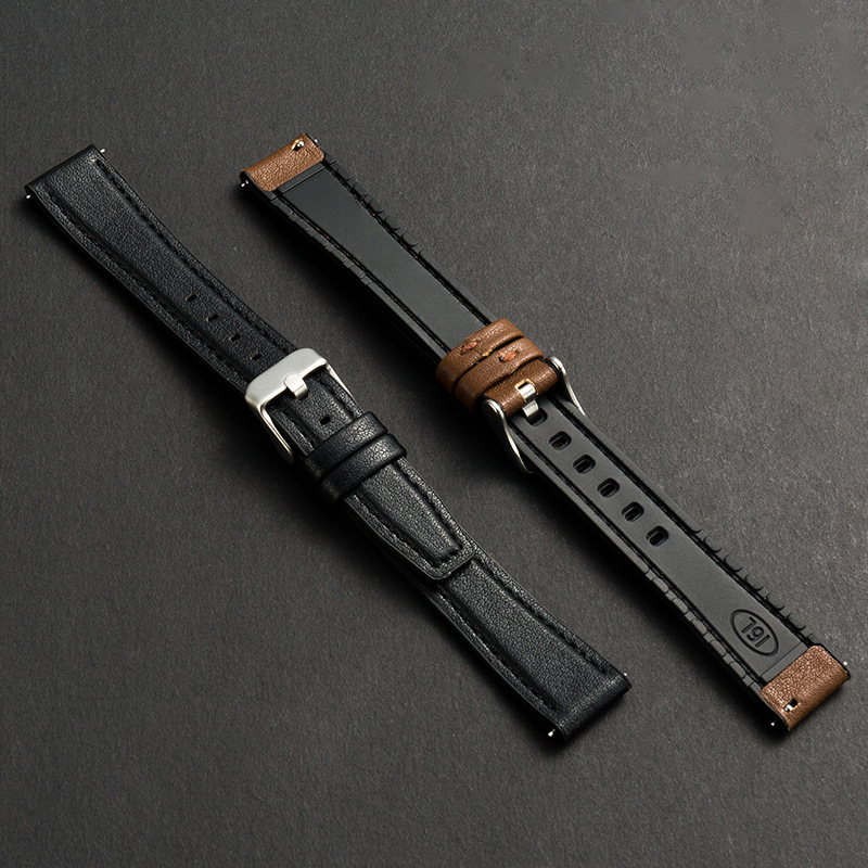 Aplicable a la correa de reloj inteligente Huawei GT en stock al por mayor correa de cuero de silicona accesorios de cadena de reloj de entrega de una pieza