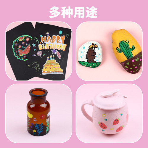chotune acrylic marker 1000 ceramic pen graffiti water-based paint marker mark touch-up pen 50 color set