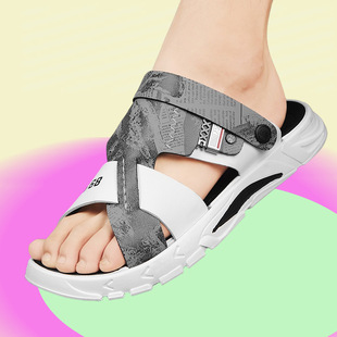 New Men's Sandals Korean Style Casual Sandals and Slippers Dual-Purpose Men's Shoes Outdoor Shoes Slippers