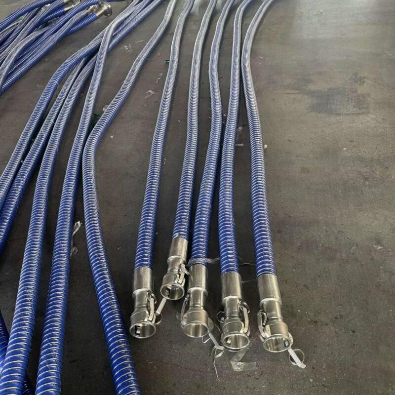 Double-layer steel wire reinforced chemical hose PGP polypropylene lined for corrosive liquid delivery, tank truck unloading hose Double-layer steel wire reinforced chemical hose PGP polypropylene lined for corrosive liquid delivery, tank truck unloading hose