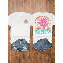 T 19228 Double-Sided Skull Print T-Shirt ����ӡ��T�� ��