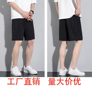 [Factory Direct Sales] Summer Men's Shorts Ice Silk Quick-Five Pants Ice Silk Thin Sports Casual Loose Quick-Drying