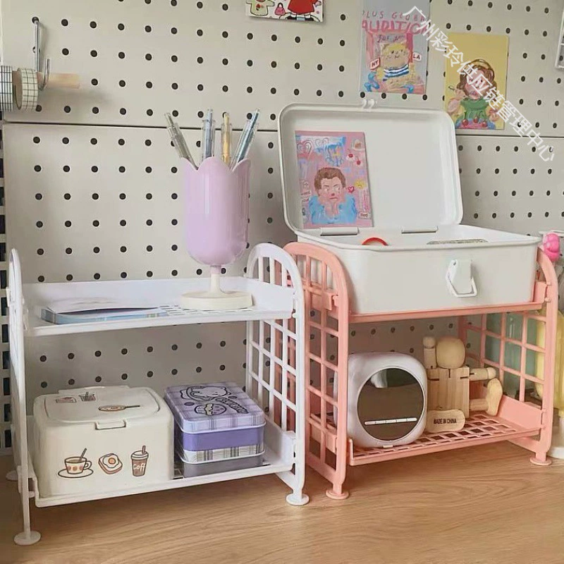 Оптовая продажа компьютерных стеллажей для офиса, настольных компьютеров, книжных полок, стеллажей для общежитий, многоярусных стеллажей в стиле ins с высокой эстетичностью