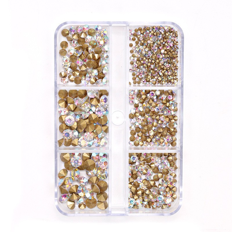 Diamante inferior de 6 puntos de cuadrícula#color AB