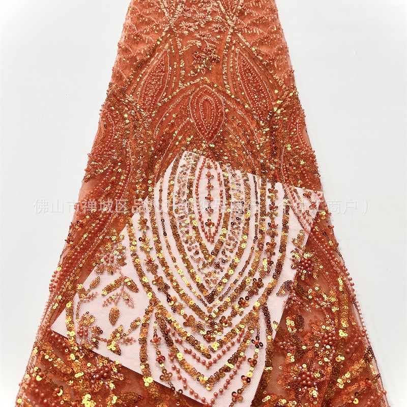 Inventario de bordado de cuentas de lenteja estilo retrógrado francés vestido de boda vestido image 6