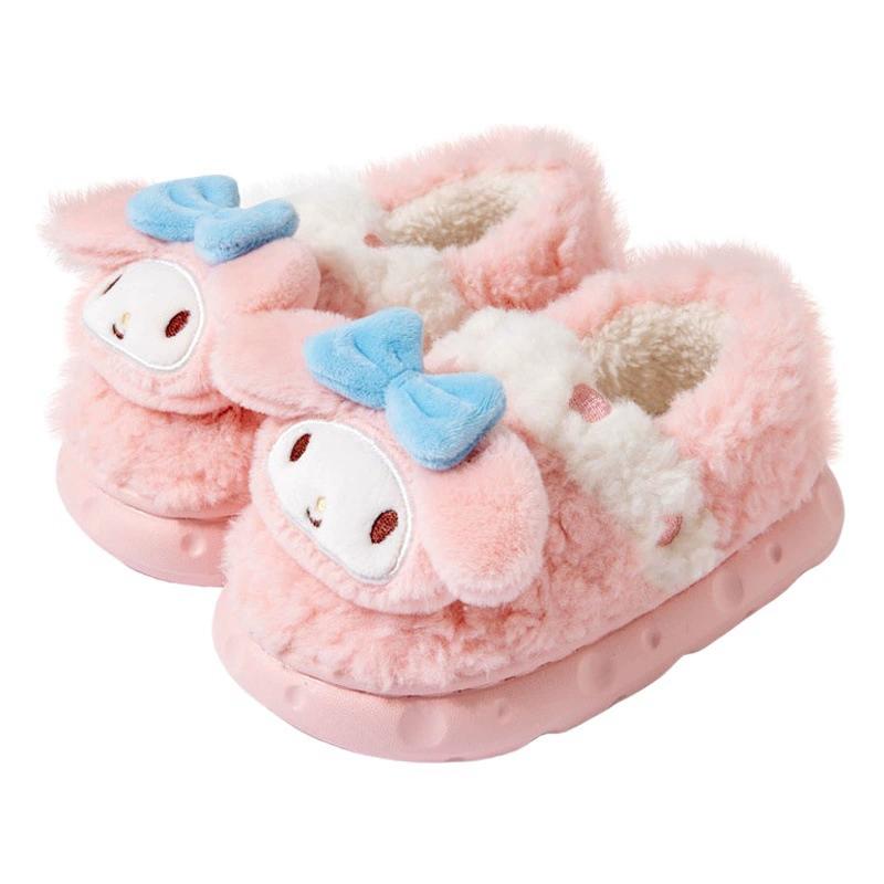 Sanrio Детские хлопчатобумажные тапочки зимние сумки и Hello Kitty плюшевые теплые домашние плюшевые тапочки для девочек