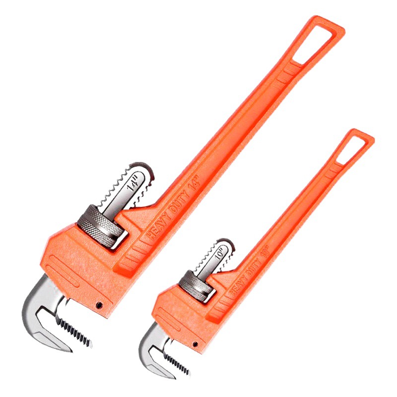 Llave para tubos de acero al cromo vanadio genuino de alta resistencia, llave universal potente para tuberías de agua de 14 pulgadas, juego de 48 piezas de llaves para tubos para el hogar.