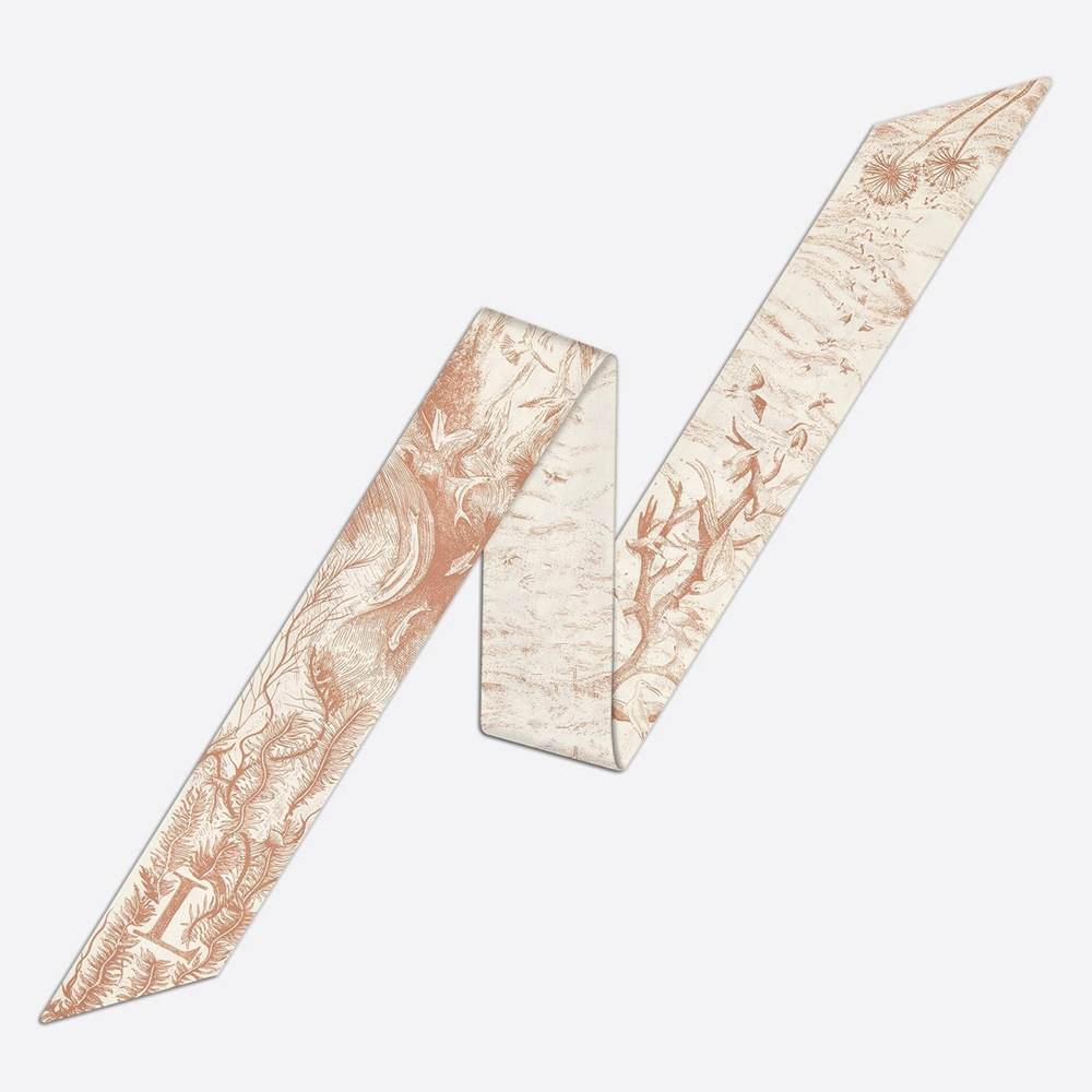20g Weight Silk Scarf Classification Daily Occasion Silk Material Letter Pattern All Seasons Season Women'S Gender Printing Design Fashion Style Women's Fashion Letter Silk Printing Silk Scarves 15