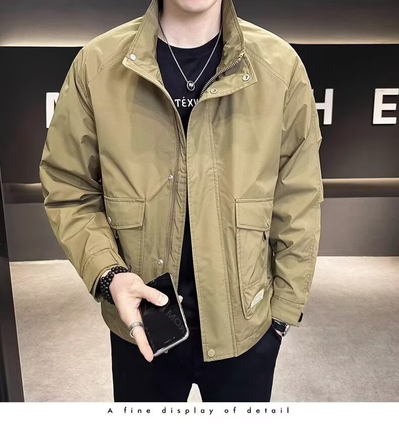 Autumn And Winter Men's Jackets Trendy Brand Rascal Work Clothes Top Stand Up Collar_voghion.com