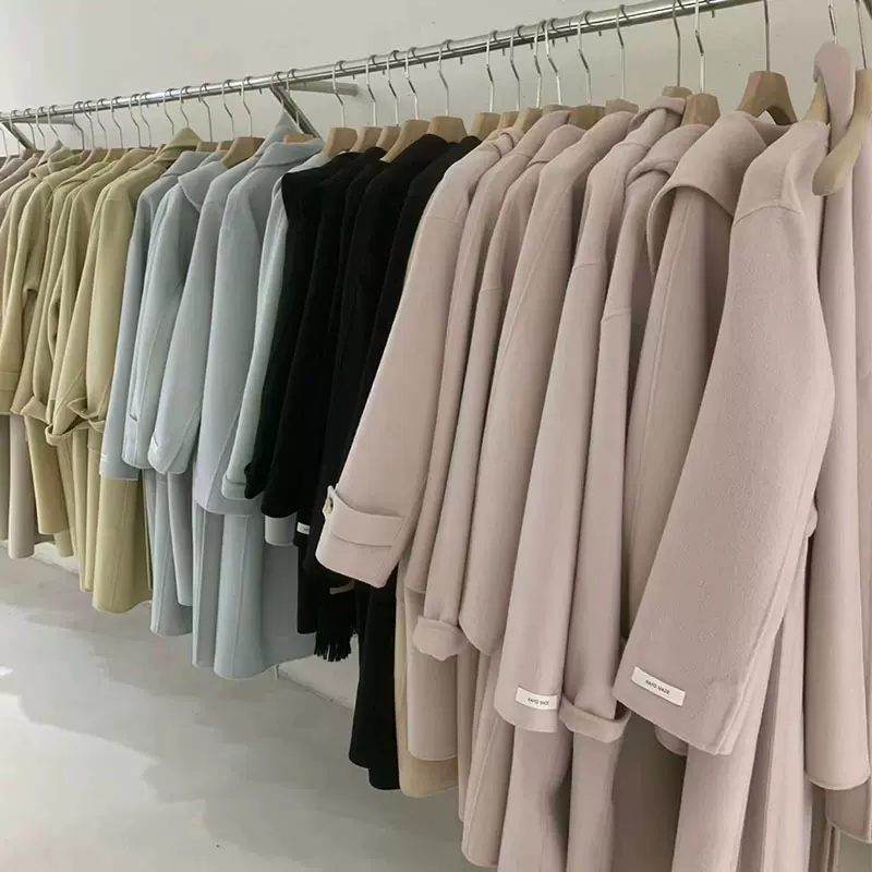 南油秋冬季新款双面羊绒大衣中长款羊毛呢子外套品牌女装批发货源