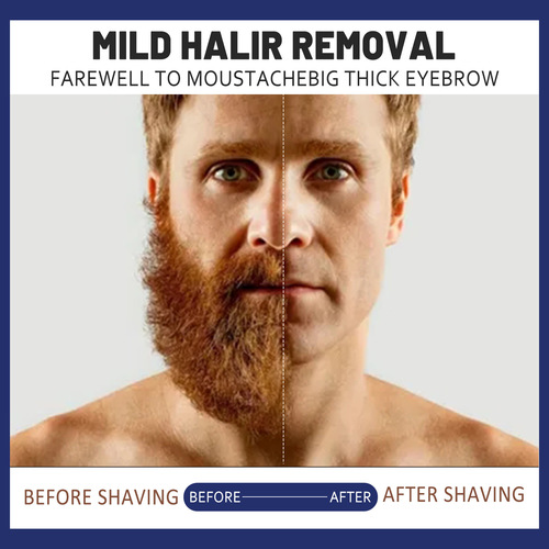 EELHOE men's hair removal cream for body, chest hair, beard, gentle and non-irritating hair removal cream, hand and armpit hair removal and cleaning