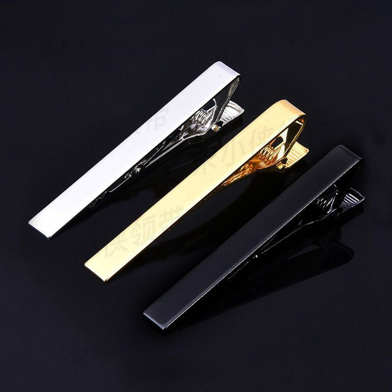 Tie Clip Men's Simple Silver Gold Business Groom Wedding Fashion Professional Security Copper