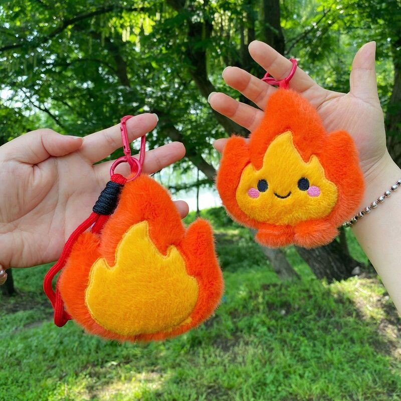 Tiktok Trending Cute Little Spark Plush Keychain Cartoon Couple Sparking Doll Toy Gift