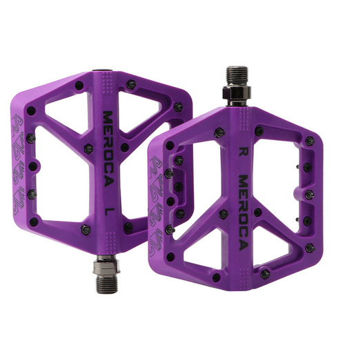 Cross-border wholesale mountain road bike nylon bearing pedals ultra-light bearings anti-slip downhill widening pedals