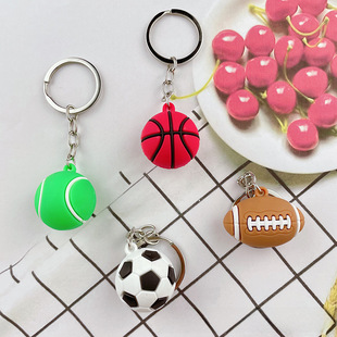 Small football keychain, tennis pendant, Birthday gift, wholesale
