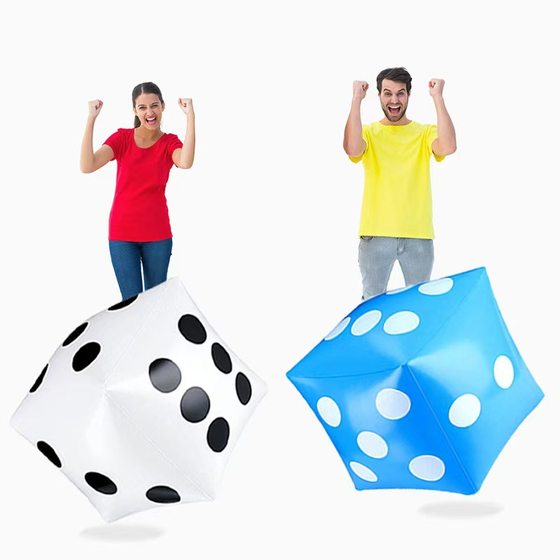Cross-border in stock PVC inflatable dice annual bar KTV activities props children's games rich big dice wholesale