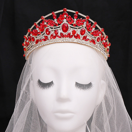 H1406 New Luxury Bridal Crown, European and American Royal Water Diamond Wedding Hair Accessory, Factory Direct Supply