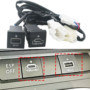 Volkswagen Golf 06-12 üçün USB QC3.0 Sürətli Avtomobil Şarj Cihazı