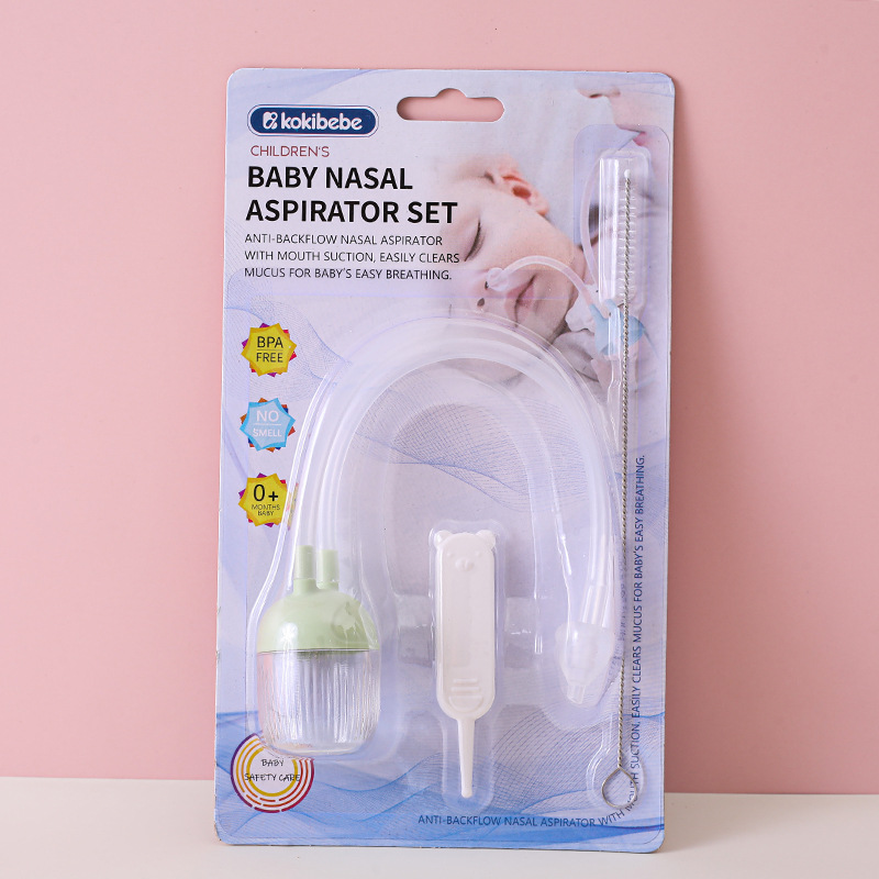 Aspirador Nasal de Succión Bucal para Bebés Set de 3 Piezas Plástico Tipo Catéter