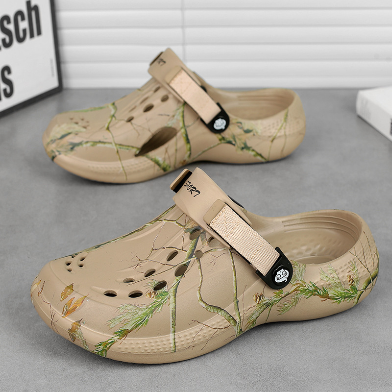 Zapatos con agujeros, sandalias, zapatos de hombre transfronterizos, zapatos de playa de vadeo EVA de plataforma de graffiti image 3