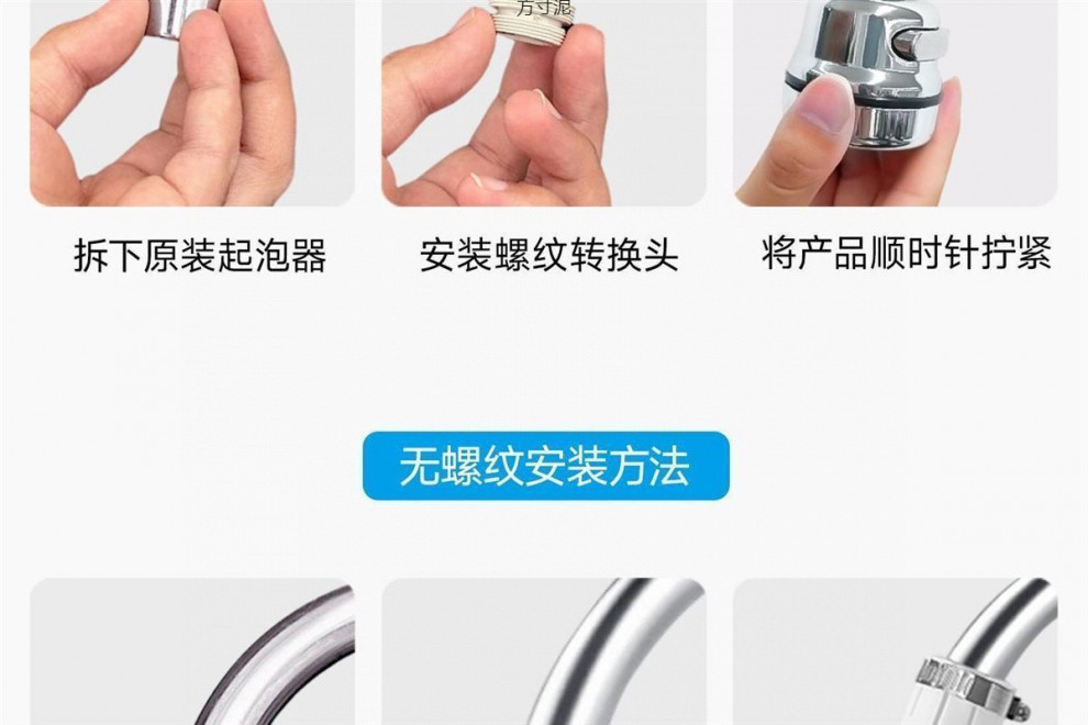 Household faucet extender splash-proof head, rotatable and extended shower head, kitchen splash-proof water extension pipe, wholesale for foreign trade undefined