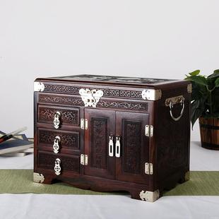 Laos Red Sour Branches Jewelry Box Multi-layer Jewelry Storage Box Redwood Centennial Wedding Cosmetic Mirror Box