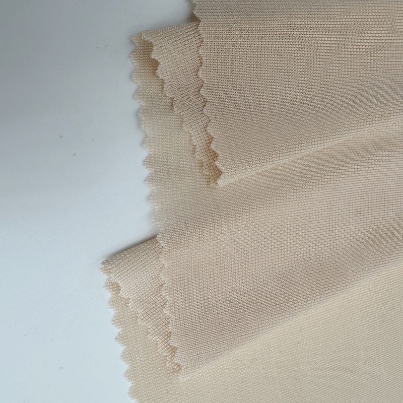 95%V的人丝1*1罗纹布 透气速干女士高档连衣裙柔软亲肤