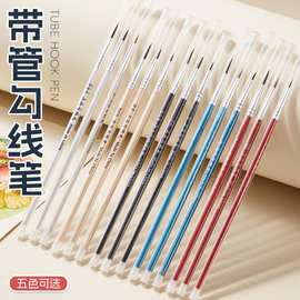 批发尼龙毛勾线笔数字油画笔搪胶娃娃石膏陶瓷彩绘画笔描笔跨境