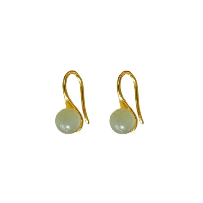 Hetian Jade Hooks, New Chinese-style Earrings, Niche Design, High-end Accessories, Ear Studs, And Earrings_voghion.com