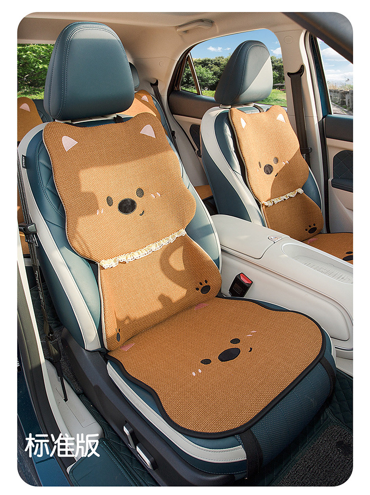 Suitable for Xpeng Monam03 Qin Plus Mg4 Song Pro Car Seat Cushion Half-Pack Cartoon Breathable Seat Cushion