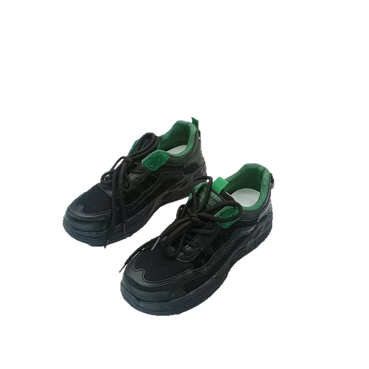 Zapatos de otoño de Double Net 2025, nuevos zapatos de carreras para estudiantes de escuela secundaria, zapatos de moda coreanos, zapatos de papá